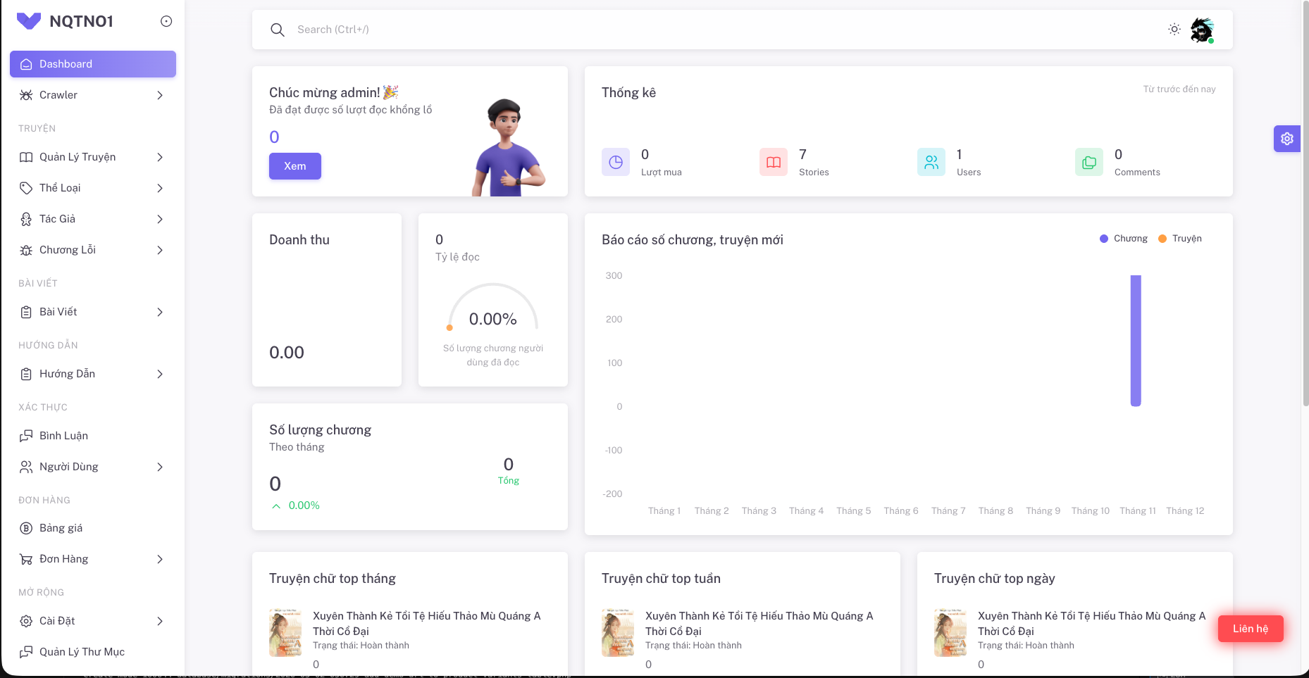 Source Code Web Truyện Chữ v17 - Advanced Reader, Dark Mode | NQT Dev - ảnh 5
